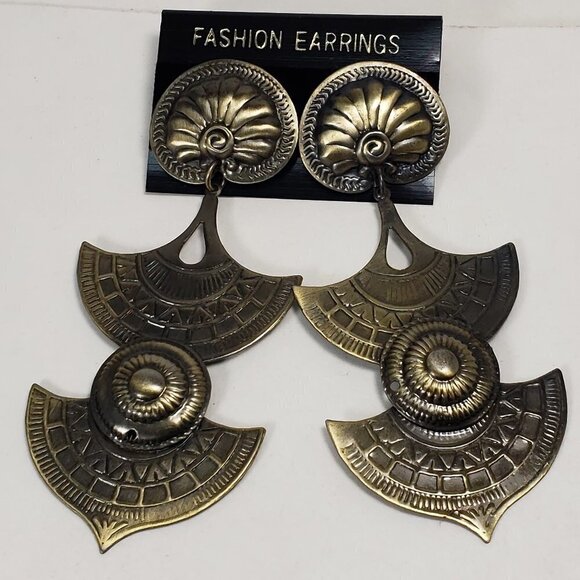 Women's Stunning Stylish Statement Post Drop Earrings - 3.25-inch Drop - Picture 1 of 6